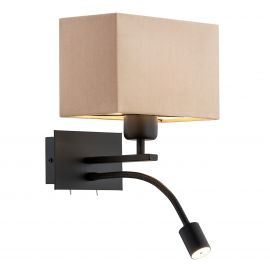 Aplice, corpuri de iluminat pentru pereti - Aplica de perete design elegant BILL I bej