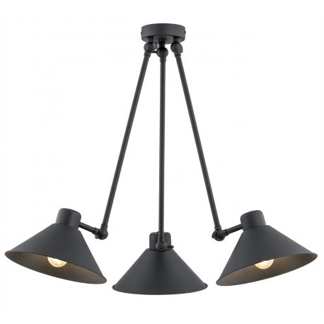 Lustre aplicate - Lustra de tavan reglabila design retro ALTEA 3 negru