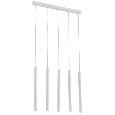 Pendule, Lustre suspendate - Lustra cu Pendule LED tubulare stil minimalist ETNA 5 alba