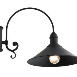 Aplice, corpuri de iluminat pentru pereti - Aplica de perete metalica stil industial ERBA neagra