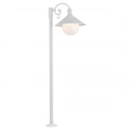Stalpi - Stalp de iluminat exterior stil clasic ERBA BIS alb H-120cm