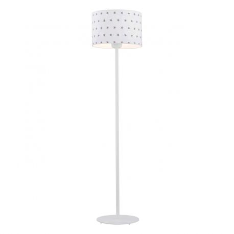 Iluminat pentru copii - Lampadar/Lampa de podea pentru camera copii MAGIC alb cu stele gri
