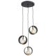 Pendule, Lustre suspendate - Lustra cu 3 Pendule stil minimalist AMADORA negru