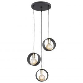 Pendule, Lustre suspendate - Lustra cu 3 Pendule stil minimalist AMADORA negru