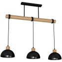 Lustra cu 3 pendule design vintage ERIK lemn, negru