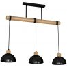 Lustra cu 3 pendule design vintage ERIK lemn, negru