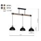 Pendule, Lustre suspendate - Lustra cu 3 pendule design vintage ERIK lemn, negru