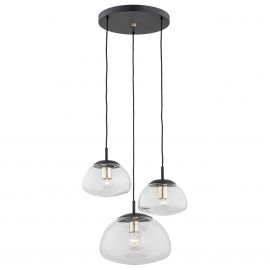 Pendule, Lustre suspendate - Lustra cu 3 pendule design modern TRINI transparent