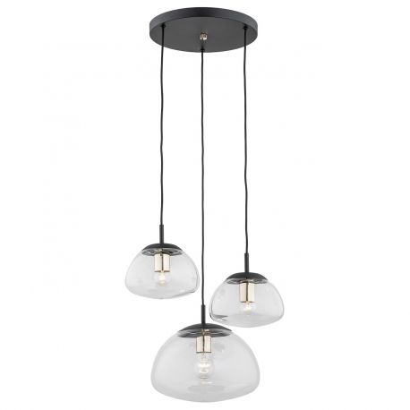 Pendule, Lustre suspendate - Lustra cu 3 pendule design modern TRINI transparent