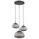 Pendule, Lustre suspendate - Lustra cu 3 pendule design modern TRINI fumuriu
