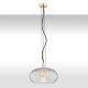 Pendule, Lustre suspendate - Lustra eleganta cu abajur frumos din sticla ALMERIA