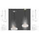 Pendule, Lustre suspendate - Lustra eleganta cu abajur frumos din sticla ALMERIA