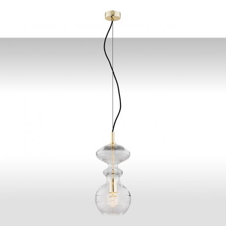 Pendule, Lustre suspendate - Lustra eleganta cu abajur frumos din sticla BILBAO