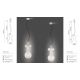 Pendule, Lustre suspendate - Lustra eleganta cu abajur frumos din sticla BILBAO