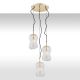 Pendule, Lustre suspendate - Lustra cu 3 pendule frumoase din sticla CADIZ