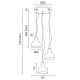 Pendule, Lustre suspendate - Lustra cu 3 pendule frumoase din sticla CRUZ