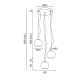 Pendule, Lustre suspendate - Lustra cu 3 pendule frumoase din sticla OVIEDO