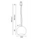 Pendule, Lustre suspendate - Lustra eleganta cu abajur frumos din sticla OVIEDO