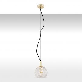 Pendule, Lustre suspendate - Lustra eleganta cu abajur frumos din sticla OVIEDO