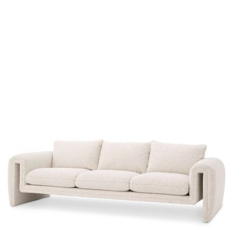 Canapele - Canapea fixa design LUX stil contemporan Tondo Bouclé cream