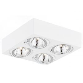 Plafoniere cu spoturi, Spoturi aplicate - Plafoniera Spot aplicat tavan directionabil RODOS 4 alba