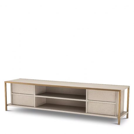 Comode - Comoda TV design LUX Wilmot furnir stejar albit