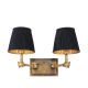 Aplica de perete dubla up or down, alama vintage/ abajur negru, Wentworth
