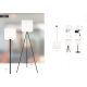 Veioze - Lampa de masa cu trepied design elegant HILARY alba