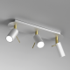 Plafoniere cu spoturi, Spoturi aplicate - Lustra cu 3 spoturi directionabile design modern PRESTON GOLD alb, auriu