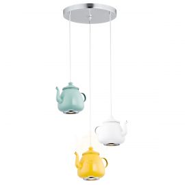 Pendule, Lustre suspendate - Lustra design decorativ cu pendule in forma de ceainic JAMAJKA