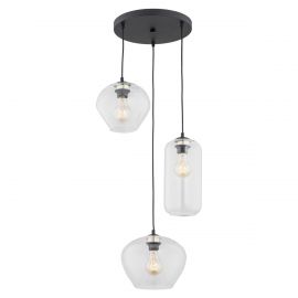 Pendule, Lustre suspendate - Lustra cu Pendule sticla design decorativ KALIMERA 3L transparent