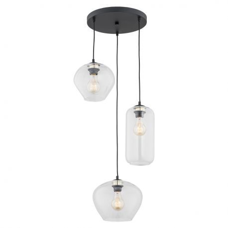 Pendule, Lustre suspendate - Lustra cu Pendule sticla design decorativ KALIMERA 3L transparent