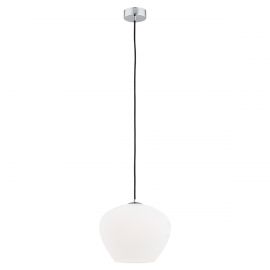 Pendule, Lustre suspendate - Pendul sticla design decorativ KALIMERA 24cm alb opal