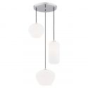Lustra cu Pendule sticla design decorativ KALIMERA 3L alb opal