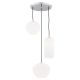 Pendule, Lustre suspendate - Lustra cu Pendule sticla design decorativ KALIMERA 3L alb opal