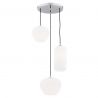 Lustra cu Pendule sticla design decorativ KALIMERA 3L alb opal