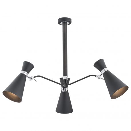 Lustre aplicate - Lustra metalica reglabila stil industrial LUKKA 3 negru