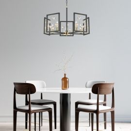 Pendule, Lustre suspendate - Lustra suspendata moderna design deosebit CAROLINE negru mat/ french gold
