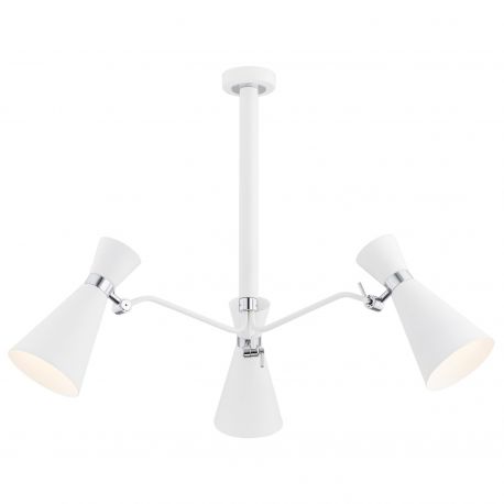 Lustre aplicate - Lustra metalica reglabila stil industrial LUKKA 3 alba