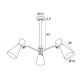 Lustre aplicate - Lustra metalica reglabila stil industrial LUKKA 3 alba