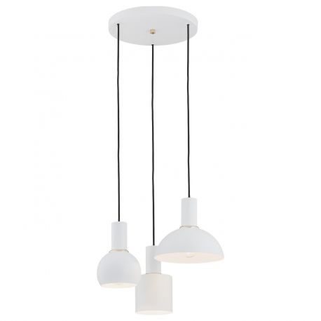 Pendule, Lustre suspendate - Lustra cu 3 pendule design minimalist SINES alb