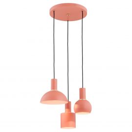 Pendule, Lustre suspendate - Lustra cu 3 pendule design minimalist SINES coral