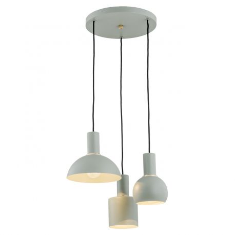 Pendule, Lustre suspendate - Lustra cu 3 pendule design minimalist SINES salvie