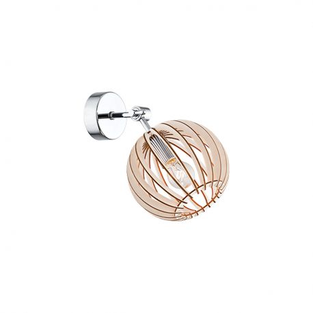 Aplice, corpuri de iluminat pentru pereti - Aplica de perete lemn design scandinav PORTORYKO maro