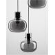Pendule, Lustre suspendate - Lustra cu 3 pendule design modern CINZIA fumuriu