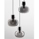 Pendule, Lustre suspendate - Lustra cu 3 pendule design modern CINZIA fumuriu