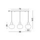 Pendule, Lustre suspendate - Lustra cu 3 pendule design modern CINZIA fumuriu
