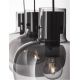 Pendule, Lustre suspendate - Lustra cu 3 pendule design modern CINZIA fumuriu