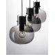 Pendule, Lustre suspendate - Lustra cu 3 pendule design modern CINZIA fumuriu