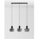 Pendule, Lustre suspendate - Lustra cu 3 pendule design modern CINZIA fumuriu